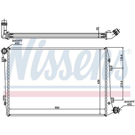 NISSEN Nissens Radiator, 65291A 65291A